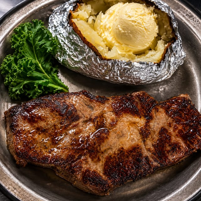 12oz Angus Large Sirloin.