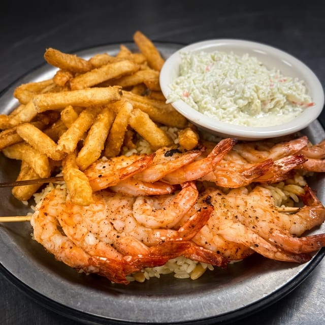One Dozen Grilled Shrimp.